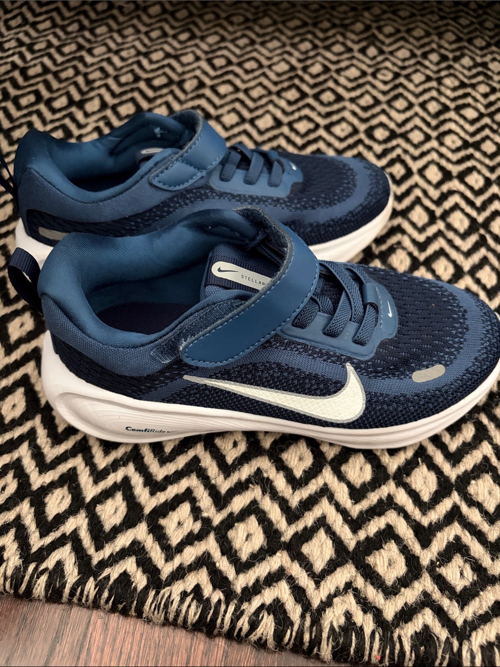 Nike Kids Navy and White Athletic Sneakers